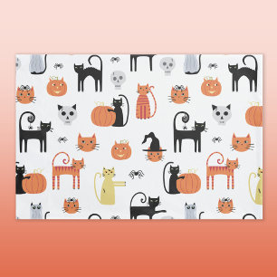 Niedliche Halloween Cat Spooky Kissenbezug