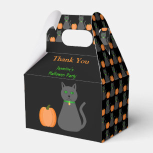 Niedliche Halloween Cat und Pumpkin Custom Geschenkschachtel