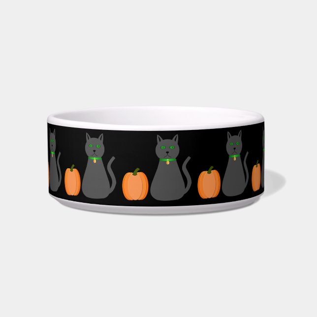 Niedliche Halloween Cat und Pumpkin Napf (Vorderseite)