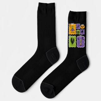 Niedliche Halloween-Charaktere Frankenstein und Zo Socken