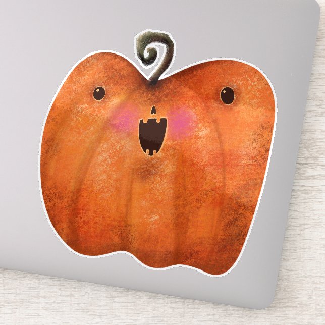 Niedliche Halloween-Dekoration Spookkin Pumpkin Aufkleber (Detail)