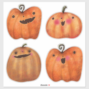 Niedliche Halloween Dekoration Spooky Pumpkins Aufkleber