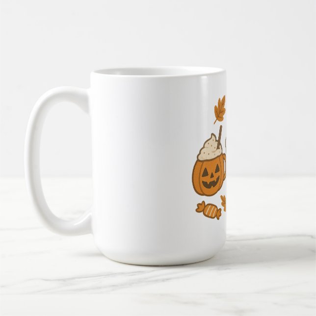 Niedliche Halloween-Drinks, leckerer Kaffee Kaffeetasse (Links)