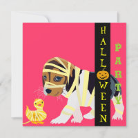 Niedliche Halloween-Einladungskarte - individuell 