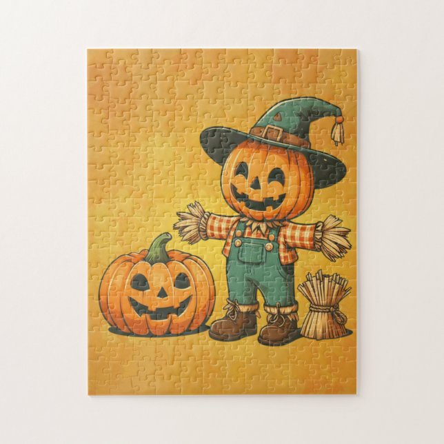 Niedliche Halloween/Fall-Kürbis Puzzle (Vertikal)