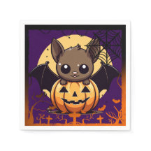 Niedliche Halloween-Fledermaus Napkin