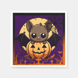 Niedliche Halloween-Fledermaus Napkin Serviette
