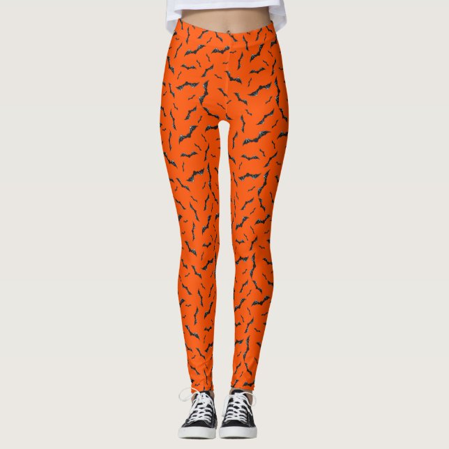 Niedliche Halloween-Fledermäuse Leggings (Vorderseite)