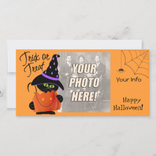 Niedliche Halloween-Fotokarten Feiertagskarte