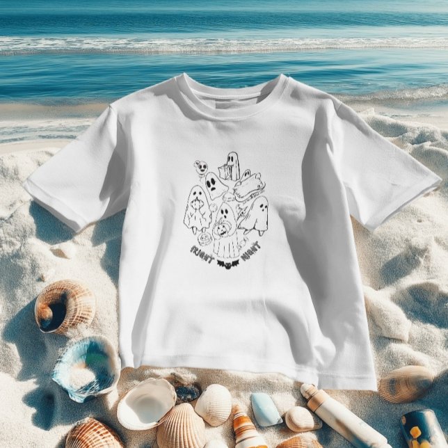 Niedliche Halloween-Frauen in Schwarz und Weiß T-Shirt (Von Creator hochgeladen)