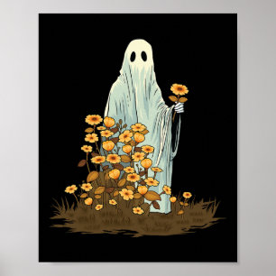 Niedliche Halloween-Geist Spooky Gothic Poster