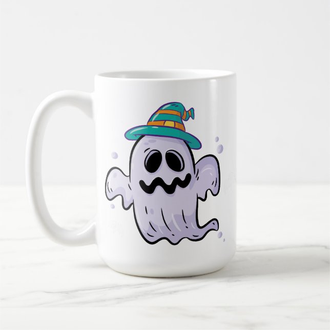 "Niedliche Halloween-Geist-Tasse - Funny Spooky Se Kaffeetasse (Links)