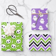 Niedliche Halloween-Geist- und Skulls-Muster