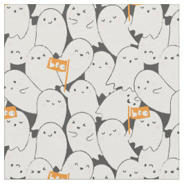 Niedliche Halloween-Geister mit kleinen orangen Fa Stoff