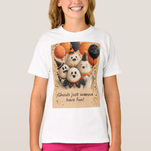 Niedliche Halloween-Geister mit Text T-Shirt