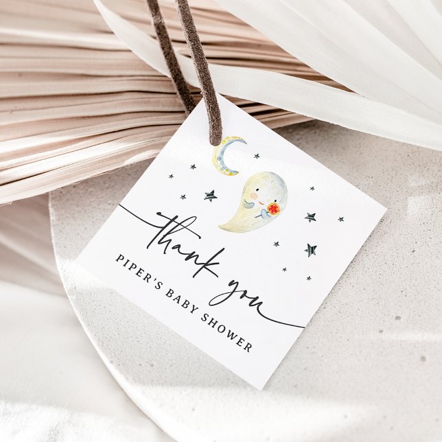 Niedliche Halloween Ghost Baby Dusche Danke Geschenkanhänger (Von Creator hochgeladen)