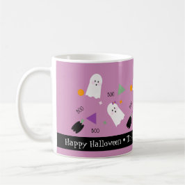 Niedliche Halloween Ghost farbenfrohe Confetti Mix Kaffeetasse