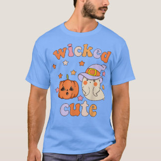 Niedliche Halloween Ghost Groovy Spooky Witch Gi T-Shirt