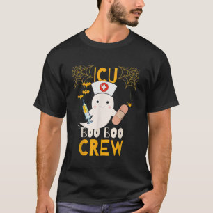 Niedliche Halloween Ghost ICU Boo Boo Crew Nurse T-Shirt