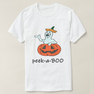 Niedliche Halloween Ghost Kürbislaterne Flüchtige T-Shirt