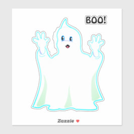 Niedliche Halloween-Ghost-Sticker Aufkleber