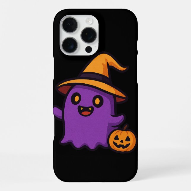 Niedliche Halloween-Ghost-Sticker iPhone Hülle (Rückseite)