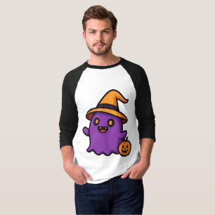 Niedliche Halloween-Ghost-Sticker T-Shirt