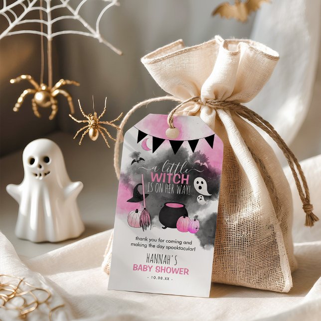 Niedliche Halloween Girls Pink Kinderdusche Danke Geschenkanhänger (Von Creator hochgeladen)