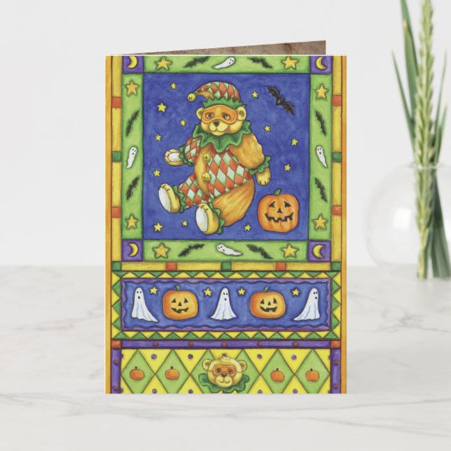 Niedliche Halloween-Grußkarten Karte (Vorderseite)