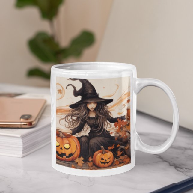 Niedliche Halloween Hexe 50 Tasse (Cute Halloween Witch version 50 Mug
)