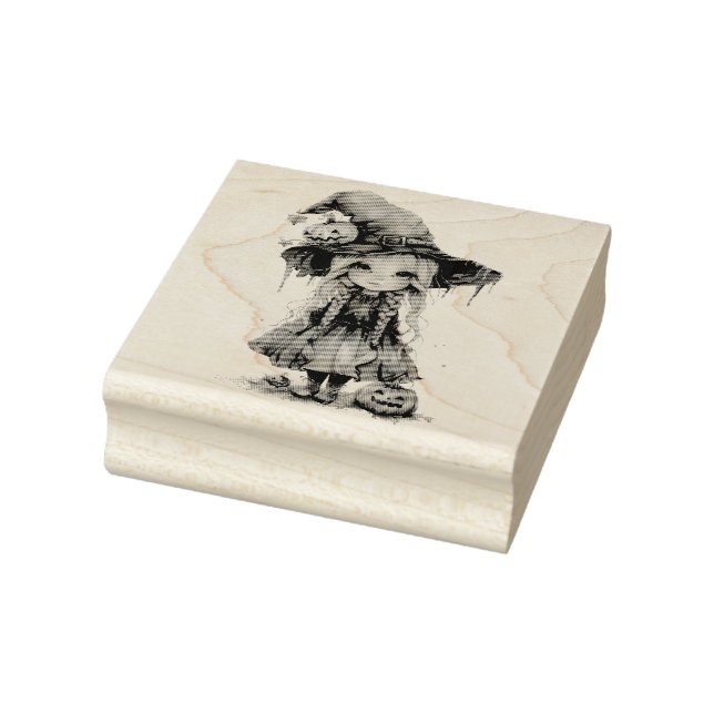 Niedliche Halloween-Hexe Gummistempel (Stempel)