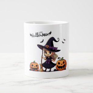 Niedliche Halloween-Hexe Jumbo-Tasse