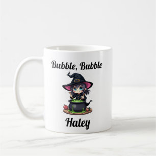 Niedliche Halloween-Hexe Kaffeetasse