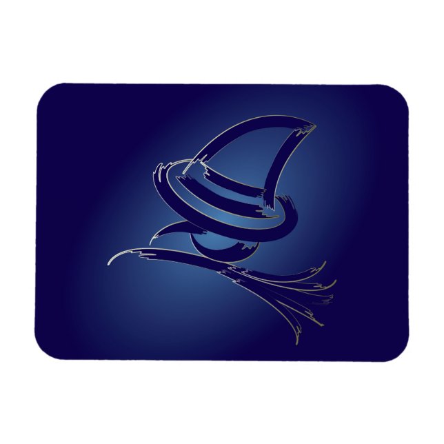 Niedliche Halloween-Hexe Magnet (Horizontal)