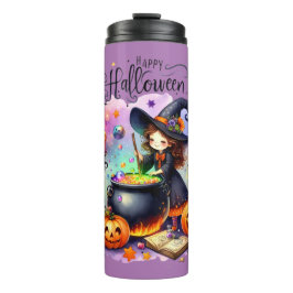Niedliche Halloween Hexe Tumbler Thermosbecher