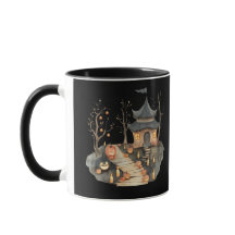 Niedliche Halloween-House-Tasse