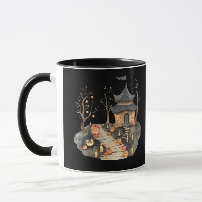 Niedliche Halloween-House-Tasse Tasse (Links)