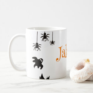 Niedliche Halloween-Kaffee-Tasse mit Name - Person Kaffeetasse