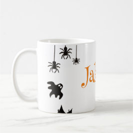 Niedliche Halloween-Kaffee-Tasse mit Name - Person Kaffeetasse