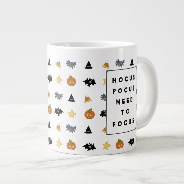 Niedliche Halloween-Kaffeetasse Jumbo-Tasse (Vorderseite Rechts)
