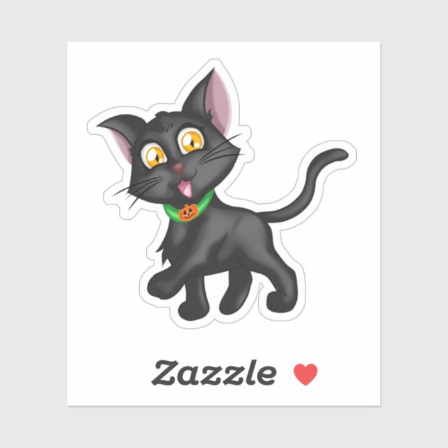 Niedliche Halloween-Katze Aufkleber (Blatt)