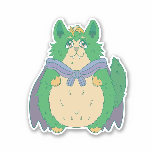 Niedliche Halloween-Katze Aufkleber (Vorderseite)