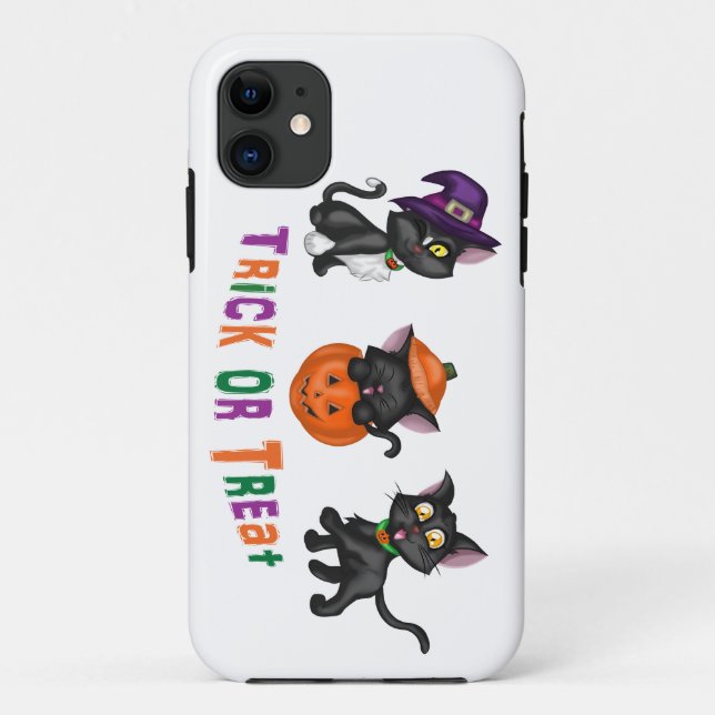 Niedliche Halloween-Katzen Case-Mate iPhone Hülle (Rückseite)