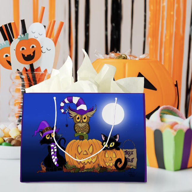 Niedliche Halloween-Katzen Große Geschenktüte (Von Creator hochgeladen)