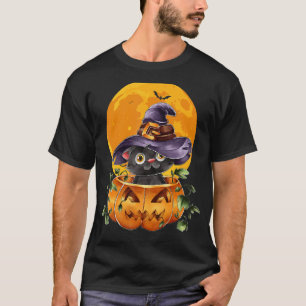 Niedliche Halloween-Katzenjacke, Kürbiskürbis für T-Shirt