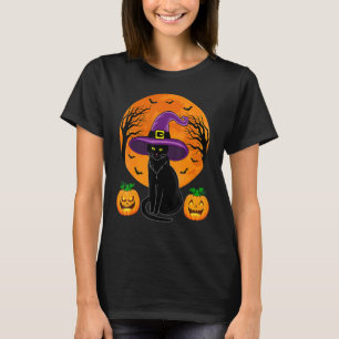 Niedliche Halloween-Katzenjacke, Kürbiskürbis für  T-Shirt