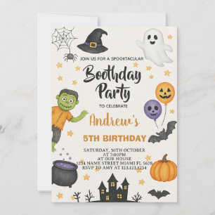 Niedliche Halloween Kids-Party Einladung