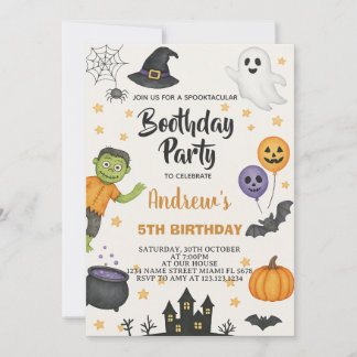 Niedliche Halloween Kids-Party Einladung