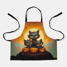 Niedliche Halloween-Kürbis Schürze