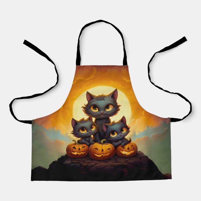 Niedliche Halloween-Kürbis Schürze (Vorderseite)